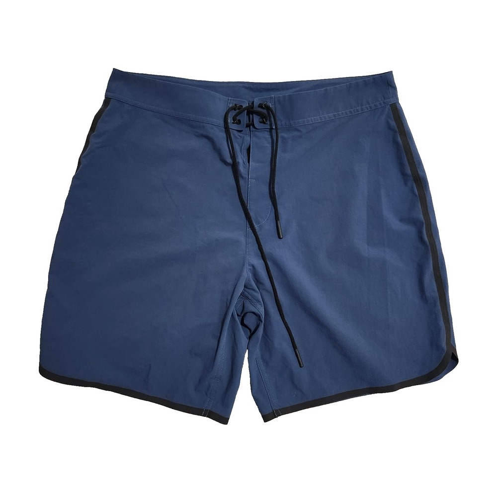 Hill City Shorts Mens 33 Blue Nylon Stretch‎ Drawstring Outdoors Beach 8" Inseam